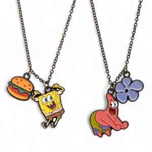 Nickelodeon Spongebob and Patrick Best Friends Necklace Set GameStop Exclusive
